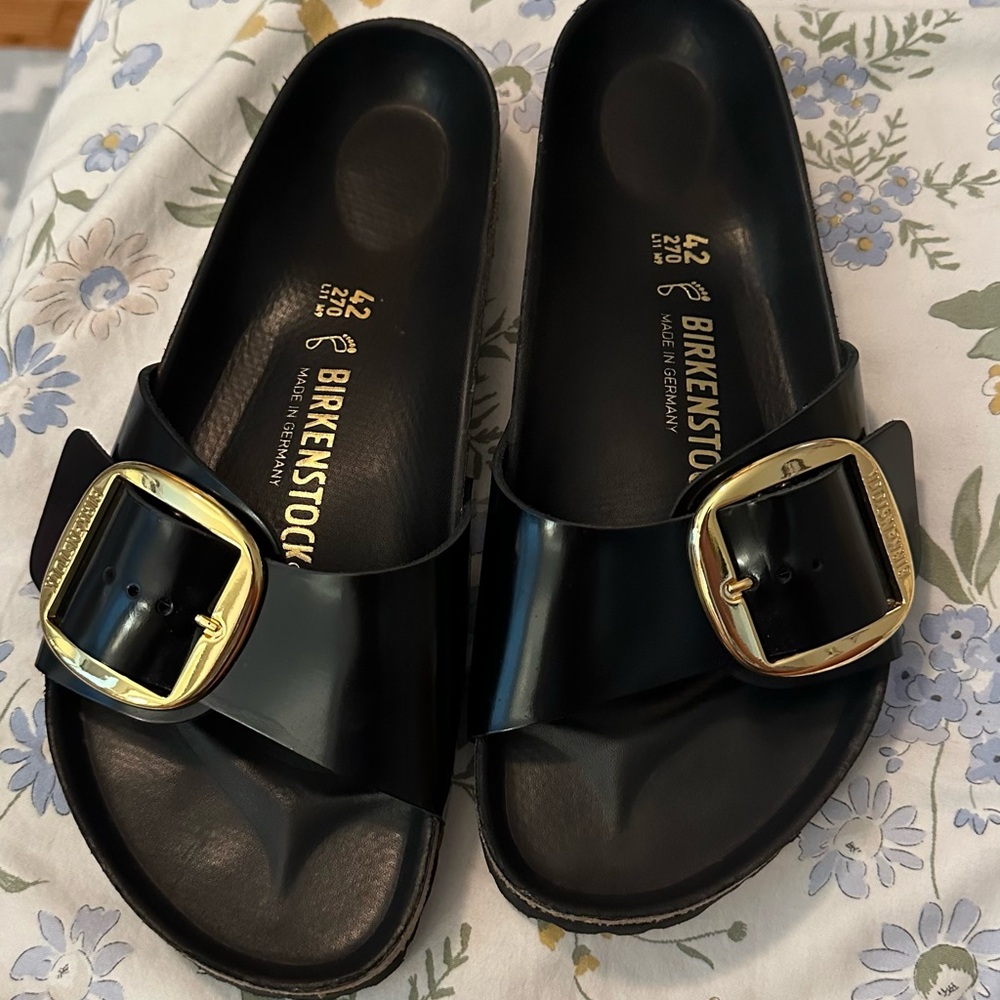 Birkenstock Big Buckle Madrid 42 Shiny Black